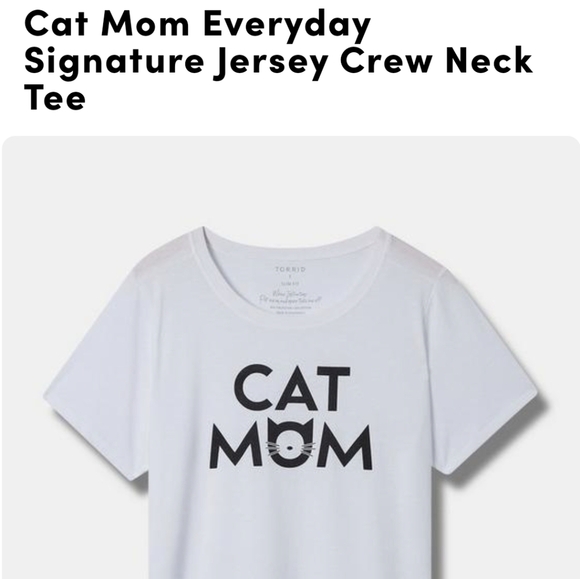 Torrid Cat Mom Signature Jersey Crew Neck Tee Size 2x 18/20 - Picture 4 of 10
